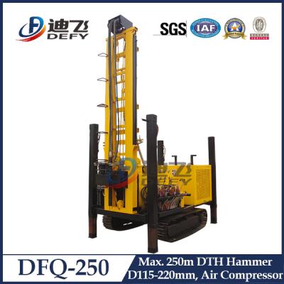 China DTH Blasting Construction, DFQ-250 DTH Hammer Hydraulic Bore Well Drilling Machine for sale