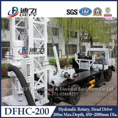 China Factory Price 200m Depth Hydraulic Drilling Machines on Truck DFHC-200 for sale