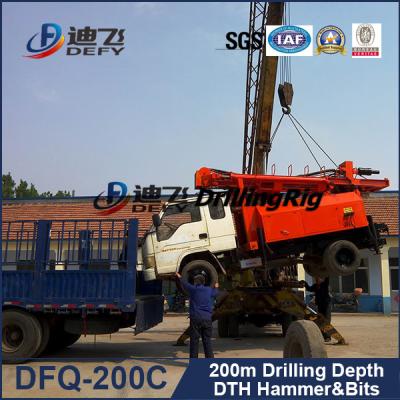 China hydraulic trucked mounted portable DFQ-200C model water well drilling rigs for sale for sale