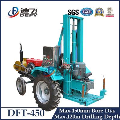 China Top drive 450mm DFT-450 Large Caliber Water Bore Drilling Rig with 120m Drilling Depth for sale