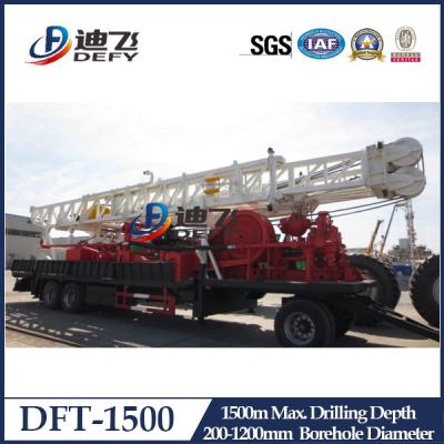 China 600m 1000m 1500m truck trailer mounted hydraulic water well drilling rig machine for sale