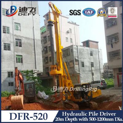 China 20m Hydraulic Pile Driver DFR-520 Mounted on Crawler for sale