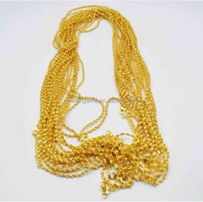 China Wholesale 45cm Women's Casual/Sporty 24k Solid Gold Plated Brass Wave Chain Hot Sale Women's Chain for sale