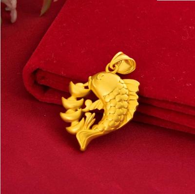 China Hi Fish 24k Gold Casual / Sporty Pendant For Women Fashion Female Gold Carp Jewelry Sporty Pendants for sale