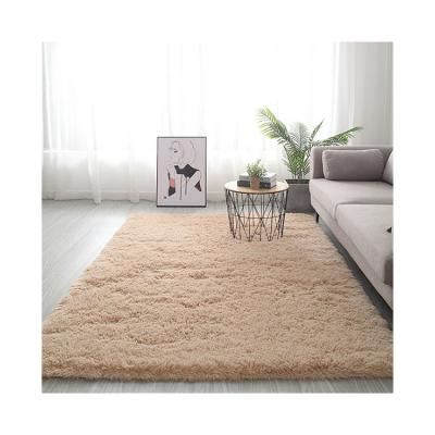 China Wholesale Modern Direct Large Modern Fluffy Center Long Wool Knot Dye Floor Living Room Rug for sale