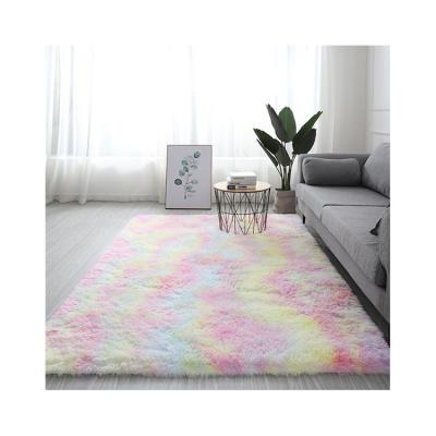 China Best Selling Luxury Modern Mats Long Wool Tie-Dye Floor Modern Living Room Rug for sale