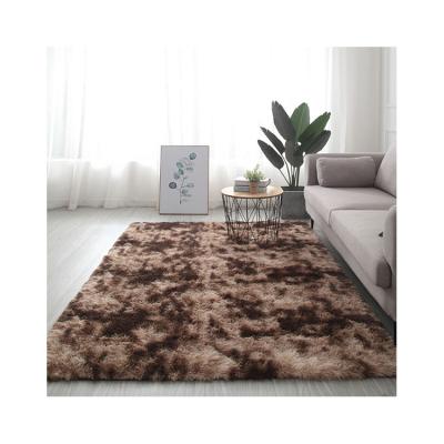 China 2021 New Design Modern Luxurious Plush Wool Tie-Dye Floor Mats Long Wool Living Room Carpet for sale