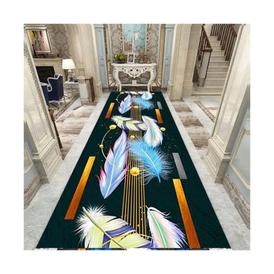 China 3D Style Crystal Velvet Room Rug Carpets Customized Digital Printed 50*80cm Soft Non-slip For Living Room Flooring for sale