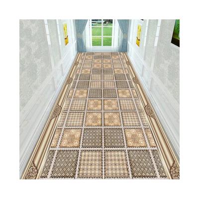 China Non-slip cheap hotel use nylon printing mats/printed nylon wall to wall carpet/corridor floor nylon mats for sale