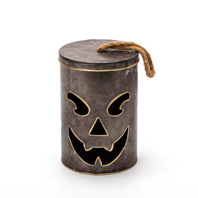 China Cylinder Made In China Top Quality Funny Halloween Cylinder Pumpkin Lantern for sale