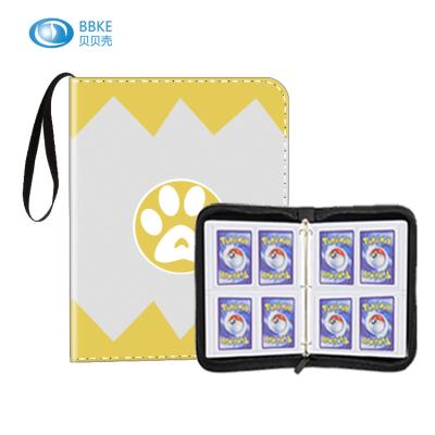 China Custom 4 Pocket Pokemon Card Binders Pockets Baseball Card Binding Holder Carry Case Binding Game Card Travel Holder Compatible with Pokemon Card for sale