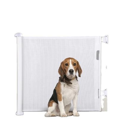 China Design Baby Safety Door Acrylic Retractable Lightweight Durable Corridors Stairs Mesh Pet Dog Gate Doorways Indoor Outdoor for sale