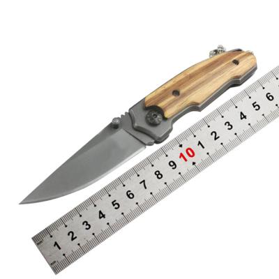 China Custom Best Handle 440C Non-variable Stainless Steel Wood Blade OEM Smart Pocket Knife for sale