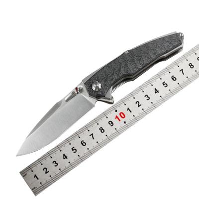 China OEM Non-variable Tactical Knife Carbon Fiber With Clip High Quality Folding Knife for sale