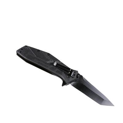 China 2 Handle G10 Folding Camping Knife Non-variable Surface Available for sale