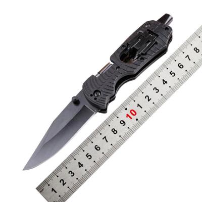 China Easy Carry Multi Folding Hunting Knife with Led Light Flashlight for Outdoor for sale