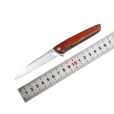 China Wooden Handle D2 5CR13 Non-variable Folding Hunting Raising Knife For Men's Gift for sale