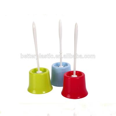 China Household Cleaning Plastic Small Toilet Cleaning Brush With Holder for sale