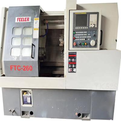 China Hotels FEELER FTC-260 Cnc Automatic Lathe Professional Design Horizontal Fanuc Cnc Lathe for Sale Used Taiwan 50 Motor Hot Product 2019 for sale