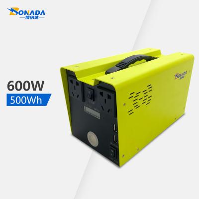 China Portable Backup Energy Storage Power Station AC 110v/220v 600w NCM Lithium Battery Double Usb Type C 6.05KGS, AC for sale