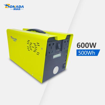 China Type C 600w Camping Mobile Power , Steel Enclosing Portable Power Station NCM Portable Battery Power Station for sale