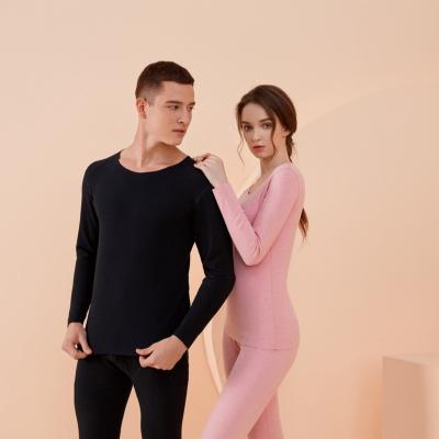 China 2022 High Quality Thermal Silk Rib Wear Men's Double Sided Fleece QUICK DRY Long Johns Striped Warm Underwear Set for sale