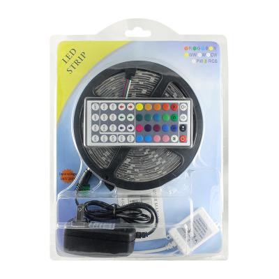 China DC12V 5M Outdoor SMD 5050 LED Strip Light Decorative Lighting Remote Control Flexible Set for sale