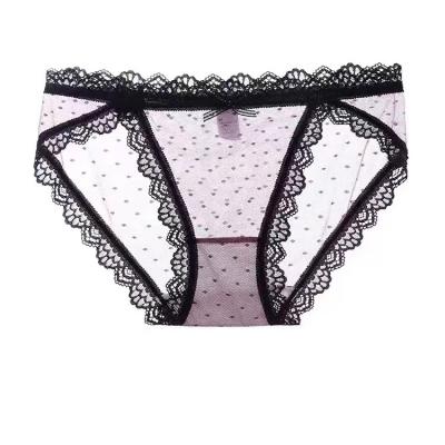 China Women Pants Ladies Lace Briefs Design Breathable Sexy Hollow Underwear Shorts Hollow Briefs for sale