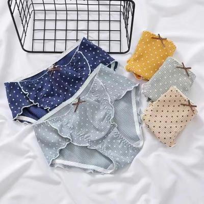 China Cotton Antibacterial Cute Girl Panties Sexy Point Briefs Plus Size Women Underwear Women Briefs Beautiful for sale