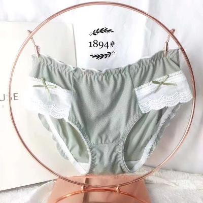 China Cotton Antibacterial Soft Girl's Sexy Panties Briefs Plus Size Women's Underwear Women's Mid Waist Briefs Beautiful for sale