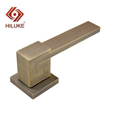 China HILUKE Interior Doors Premium Zinc Metal Door Handle for Burglar Proof Entrance Main Door Handle for sale