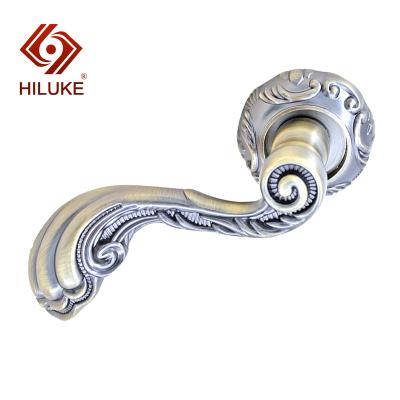 China HILUKE Interior Doors Retro Style Door Rose Exterior Door Handle Fancy Safe Interior Door Handles for sale