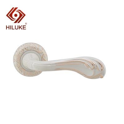 China Interior Sensitive Doors HILUKE European Double Sided Door Lever Handle Sets for sale