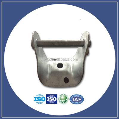 China Cast Iron Customized Metal U Shaped Brackets HDG D Iron Bracket D Clevis For Power Line Hardware for sale