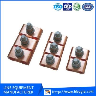 China Cable Clamp OEM Manufacturer 3Bolts Copper Groove CPG Parallel Clamp For JB Line Cable Clamp ABC for sale