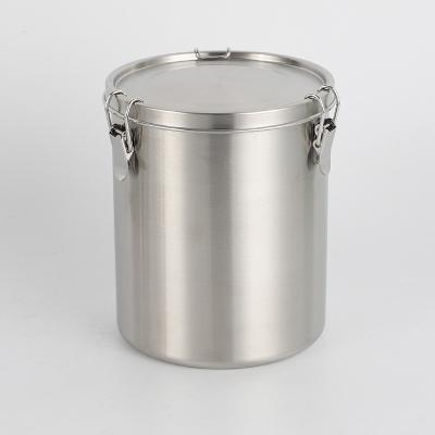 China High Quality Large Capacity Kitchen Tableware Stainless Steel Pet Food Storage Bucket Home Food Storage With Sealed Lid for sale