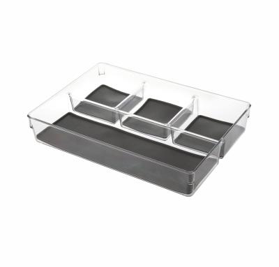 China Good Quality Sustainable Hot Selling Universal Plastic 4 Section Drawer Makeup Organizer for sale