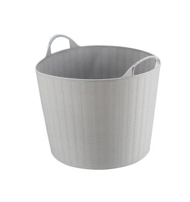 China Unique Plastic Laundry Basket Dirty Clothes Guaranteed Sustainable Woven Hamper for sale