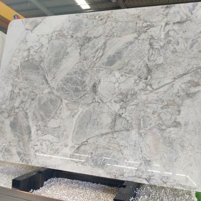 China Modern Chinese White Marble Decor Stone Wall Tiles 1.8cm Thickness Hunan Calaeatta Stone Wall Slab Countertops Stone for sale