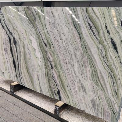 China Shangri-La Jade Dining Table Countertops Wall Floor Decor Modern Green Marble Stone for sale