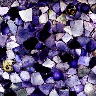 China Modern Elegant Purple Quartzite Slab Stone Semi Precious Quartz for sale