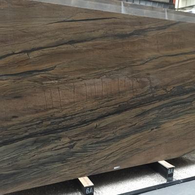 China Modern Shangrila Brown Granite Wooden Slabs for sale