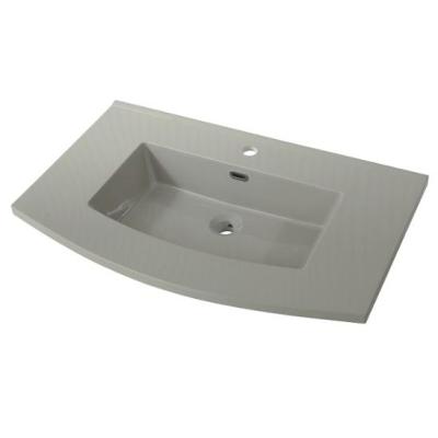 China Modern Fame Modern Countertops Resin Artificial Stone Wash Basin For Bathroom Cabinet Vanity for sale