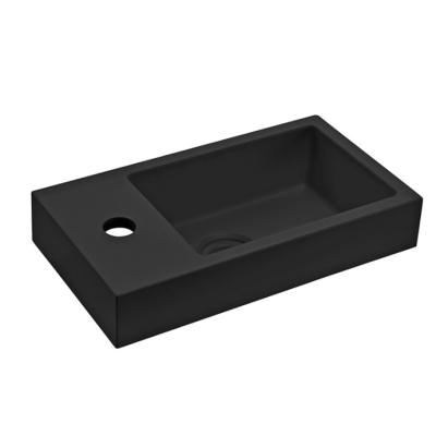 China Easy Clean Modern Bathroom Sinks Rectangular Basin Cabinet Shape Table Top Basin for sale