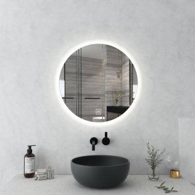 China Hangzhou Fame Round Touch Illuminated CE Certified LED Mirror Light Bathroom Mirror Smart Mirror for sale