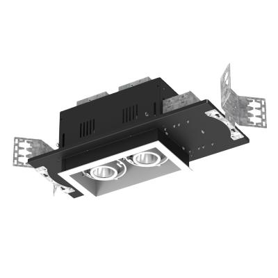 China High Demand Aluminum Trimless 2 Lights 2800-6000k LED Recessed Multiple Downlight for Lighting Project for sale