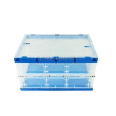 Cina Recyclable ZNKIA Made Transparent Color 80 L Plastic Packaging / Crate / Box / Container With Lid in vendita