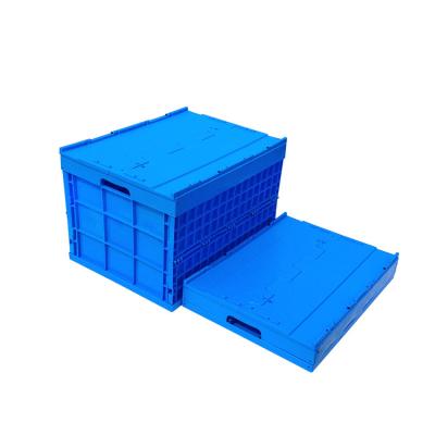 China Solid Box 76*58*52 cm Durable And Collapsible Plastic Mobile Boxes With Lid for sale