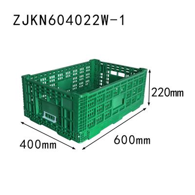 China Mesh Grade Vegetable Vented Reusable Plastic Supermarket Fruit and Vegetable Transfer Crates Crate Basket For Fruits for sale