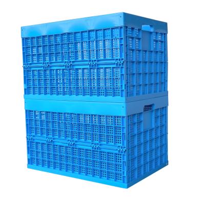 China Wholesale Mesh Base And Mesh Side 80x58x50 Cm Heavy Duty Food Grade Vented Type Collapsible Boxes for sale